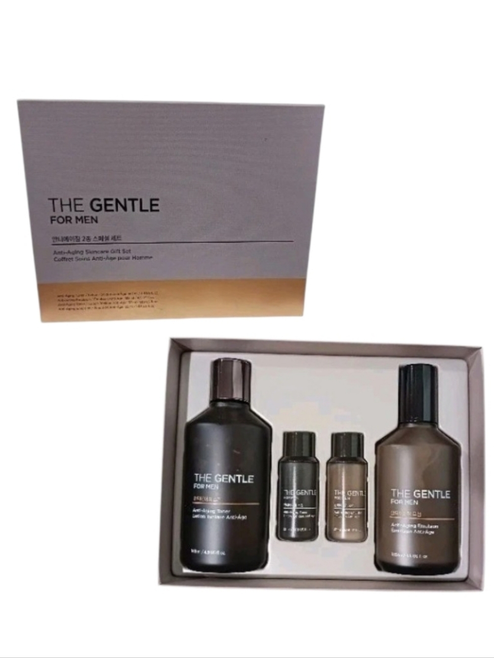 The Gentle For Men Anti Aging Skincare Toner Emulsion Set K-Beauty